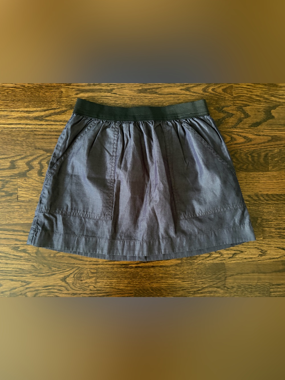 J. Crew Charcoal Gray Mini Skirt with Elastic Waist